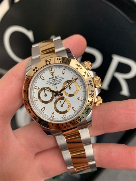 rolex cosmograph daytona steel and yellow gold price|rolex daytona meteorite white gold.